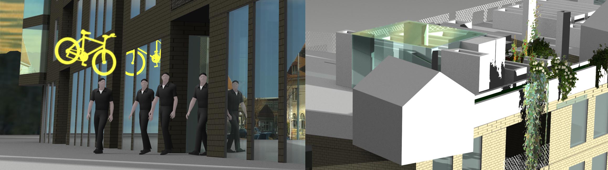 3D 3D visualisierung Herdern Wohnhaus architektur rico gruenenfelder